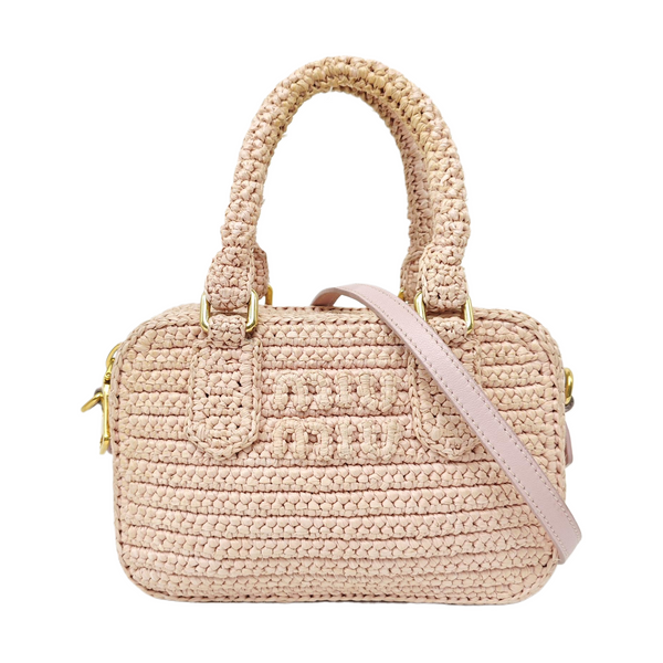 Fabric Shoulder Bag Pink