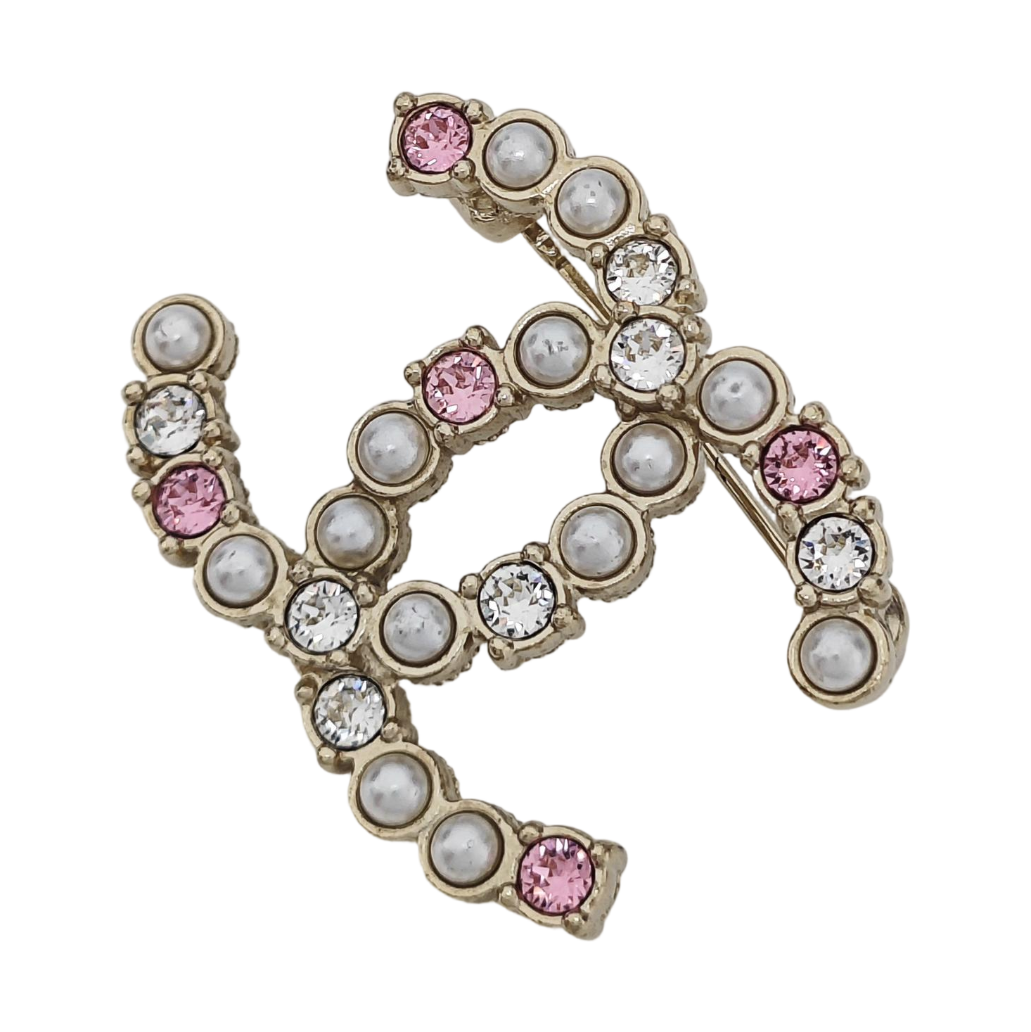 CC Logo Metal Multicolor Brooch