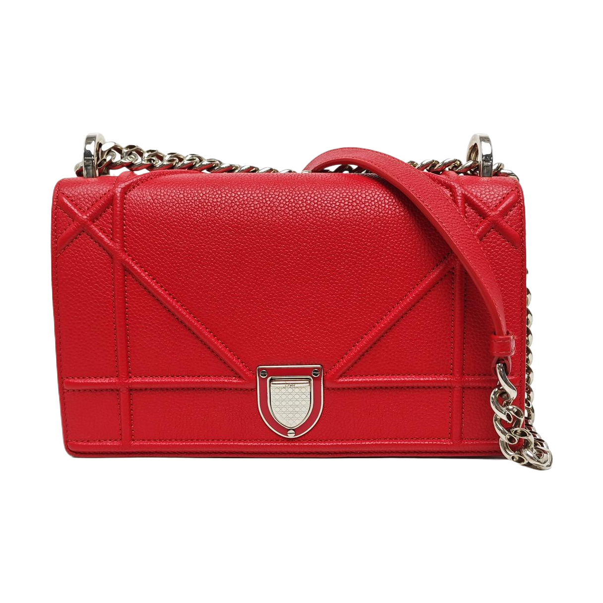 Diorama Small Cannage Calfskin Red