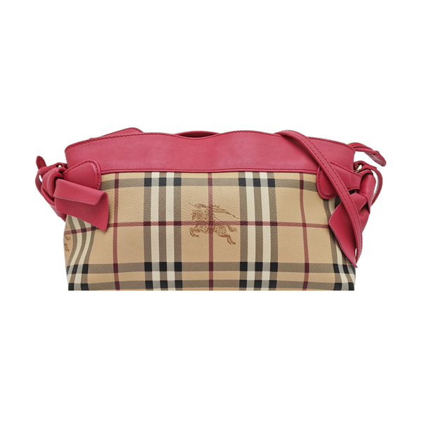 Coated Canvas Crossbody Bag Beige