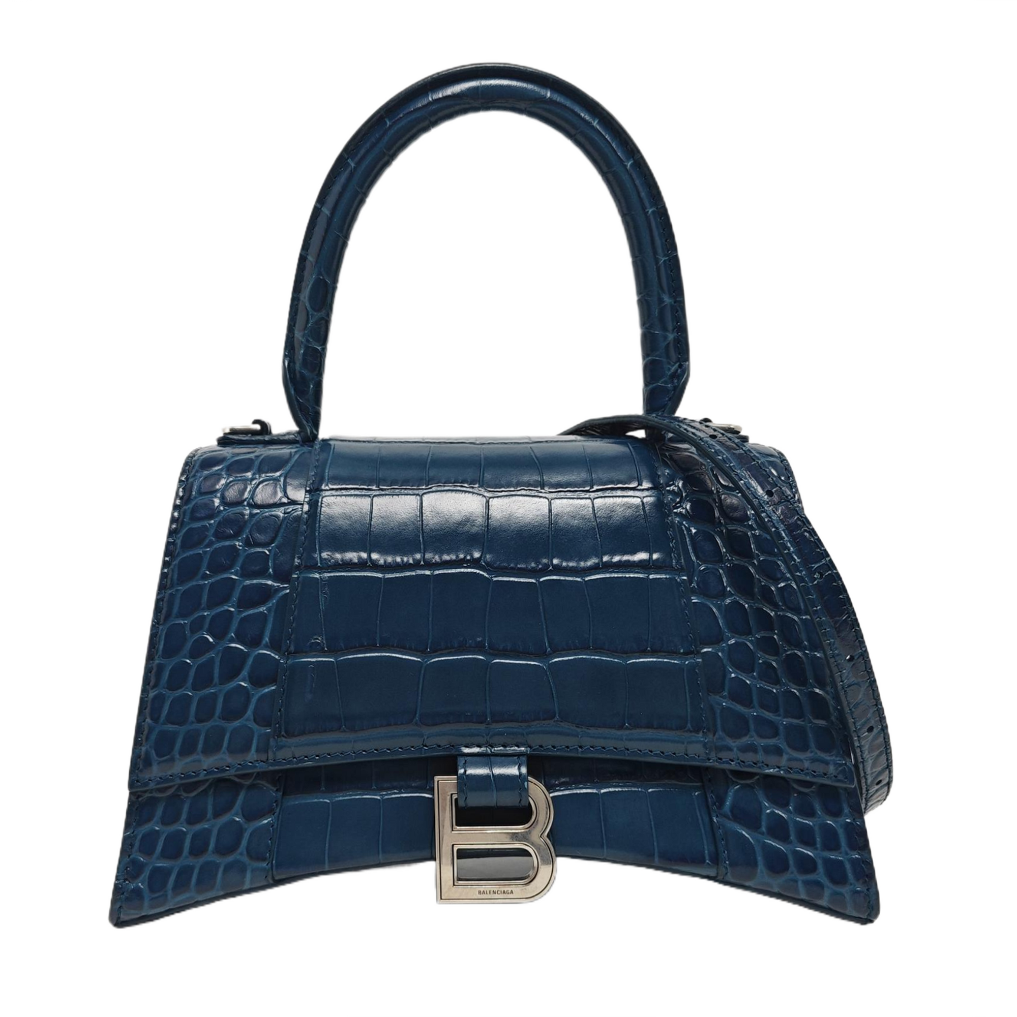 Hourglass S Calfskin Blue