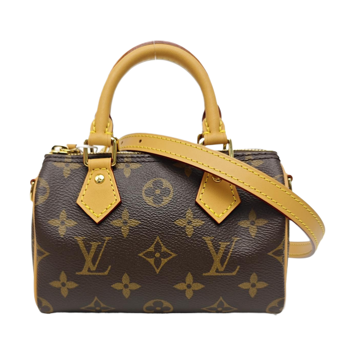 SPEEDY Nano Monogram Coated Canvas Brown
