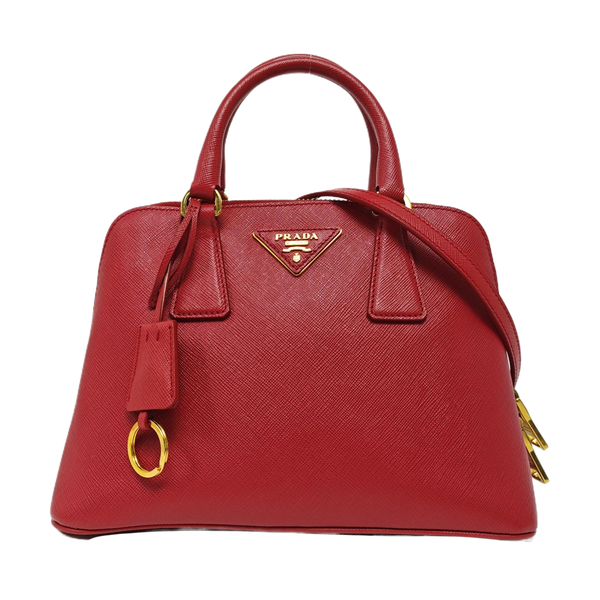 Promenade Small Saffiano Calfskin Red