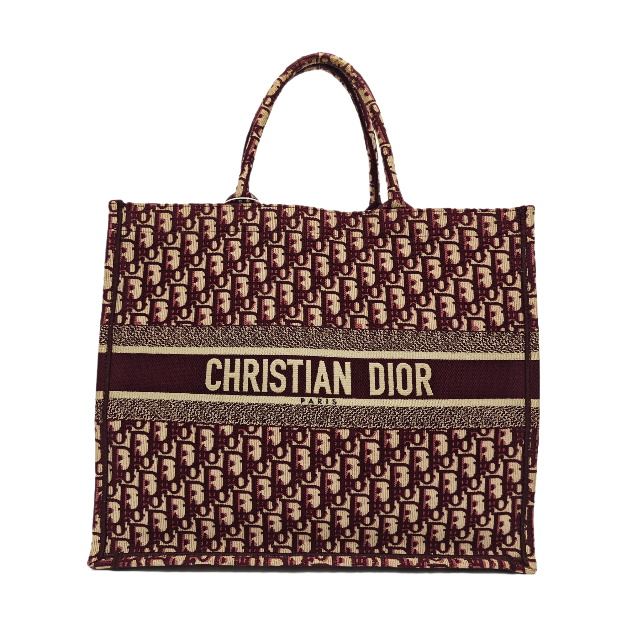 Book Tote Large Oblique Canvas Red