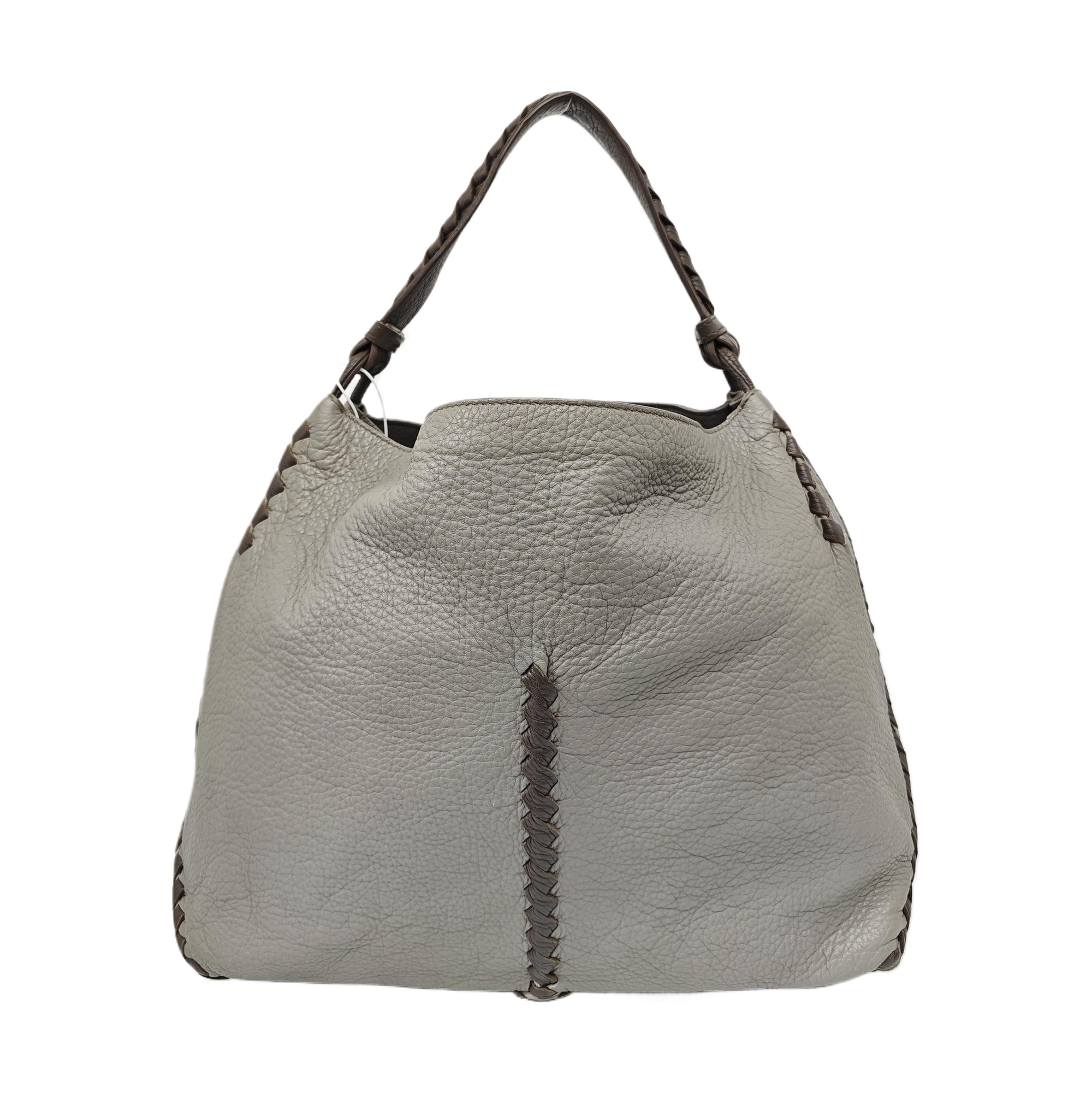 Calfskin Bucket Bag Gray