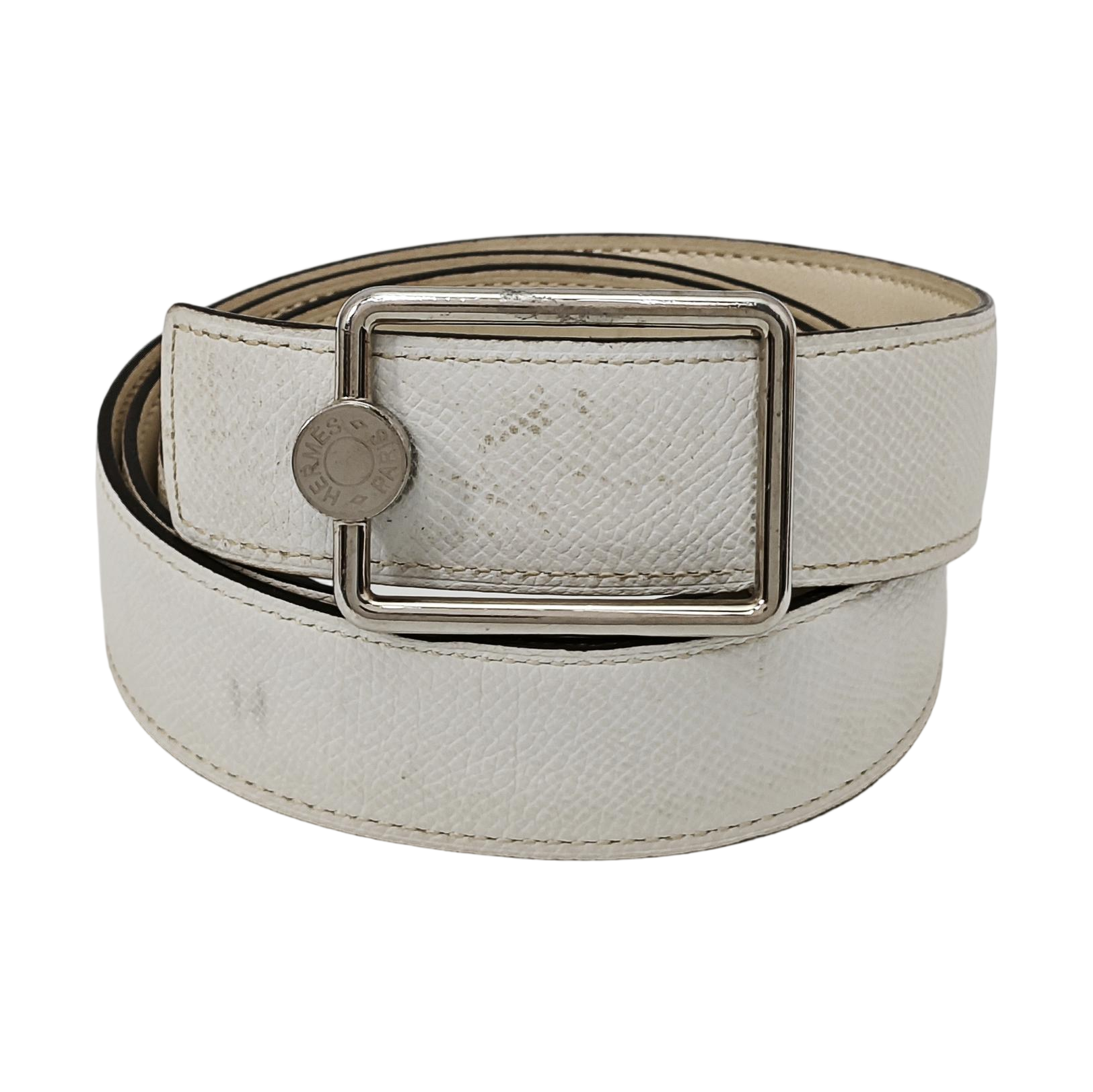 Leather Belt White