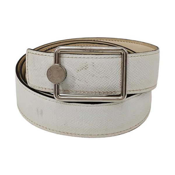 Leather Belt White