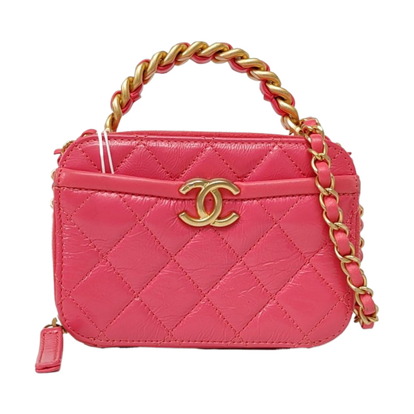 Small Quilted Lambskin Red