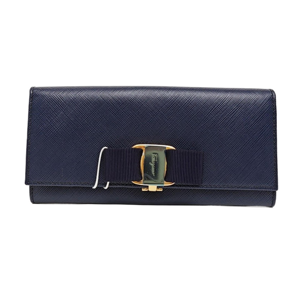 Ginny Calfskin Blue Wallet