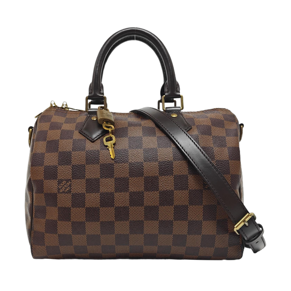 SPEEDY 25 Damier Ebene Coated Canvas Brown