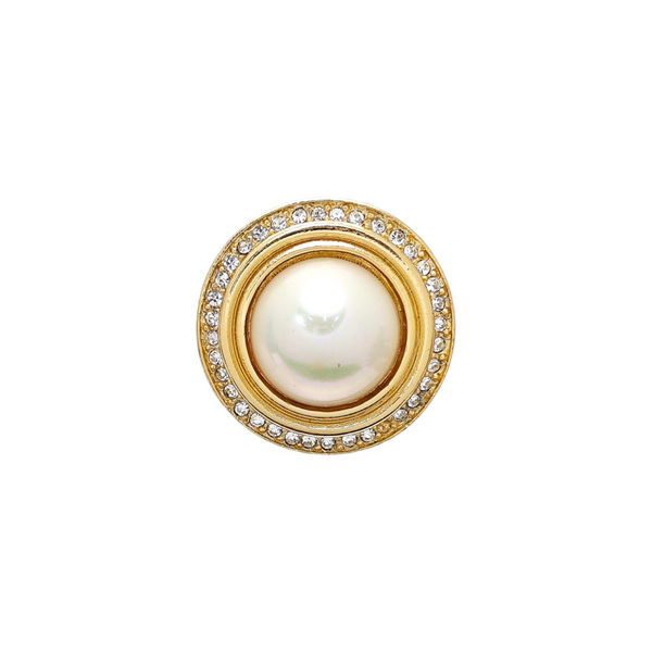 Synthetic Crystal Gold Clip On Earrings