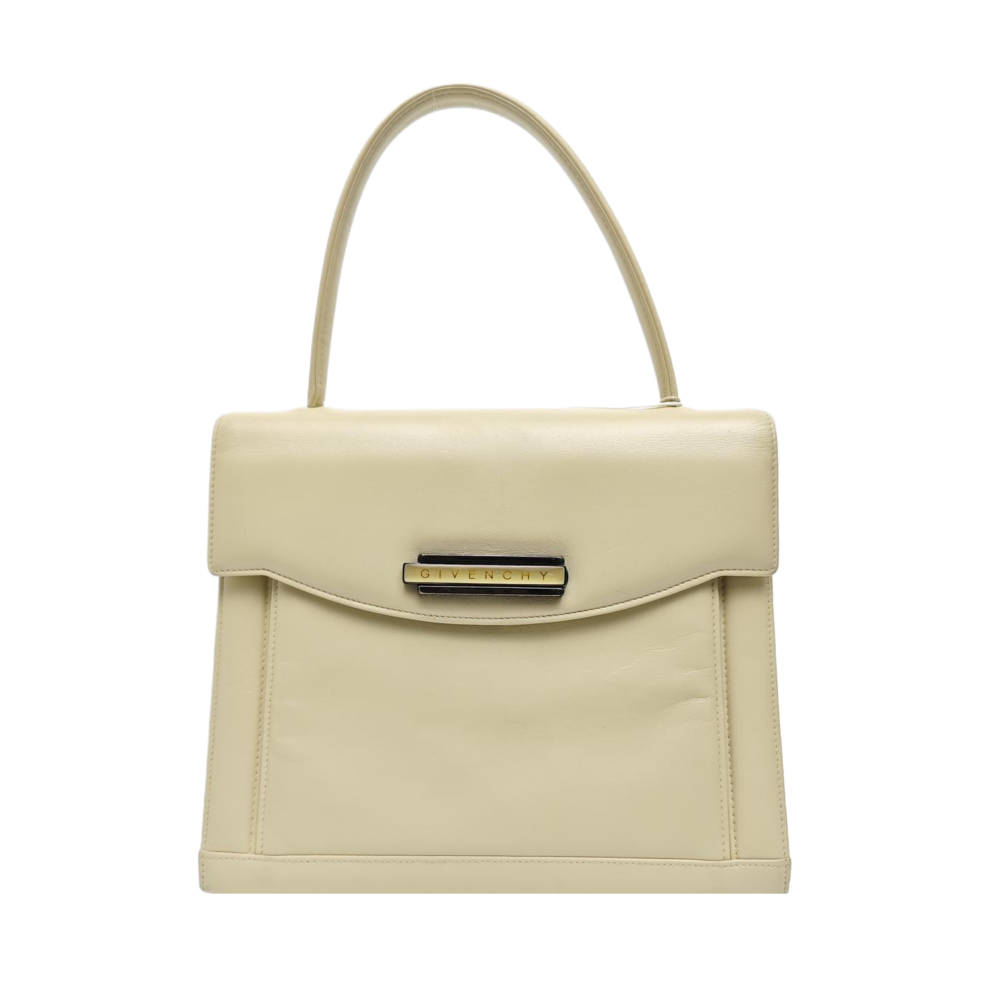 Calfskin Top Handle Bag Beige