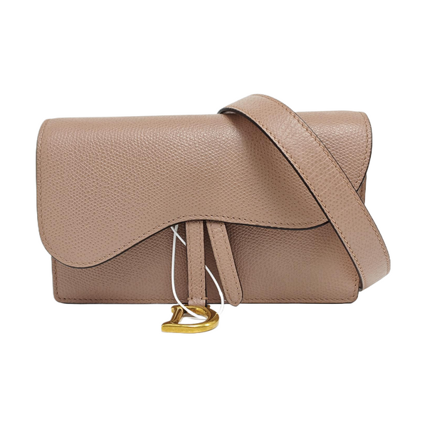 Authenticated pre-owned  Saddle Calfskin Pink - Belt Bag at Looply