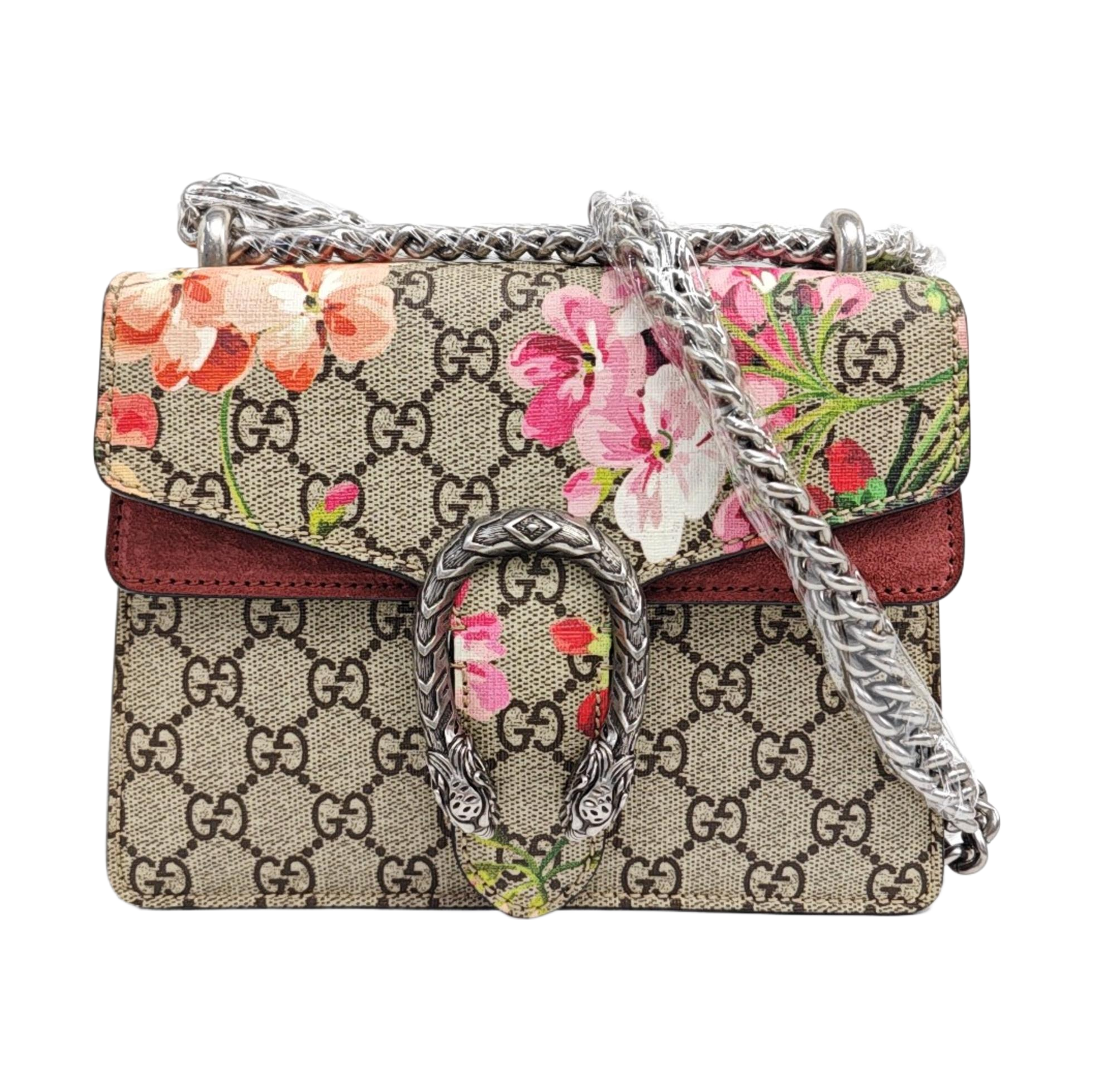 Dionysus Mini Monogram Coated Canvas Beige