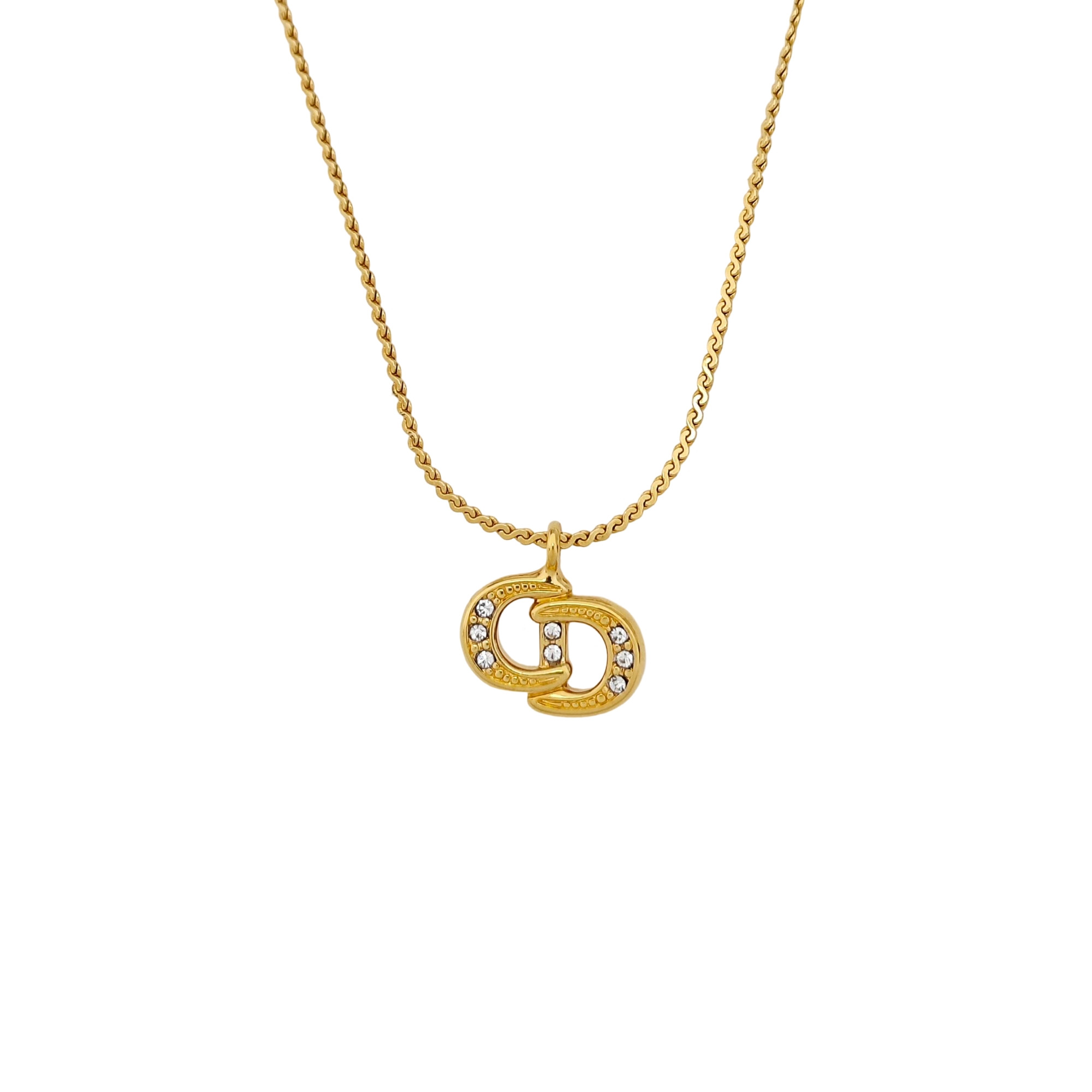 Petit CD Metal Gold Necklace