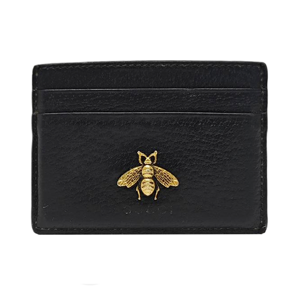 Animalier Calfskin Black Card Holder