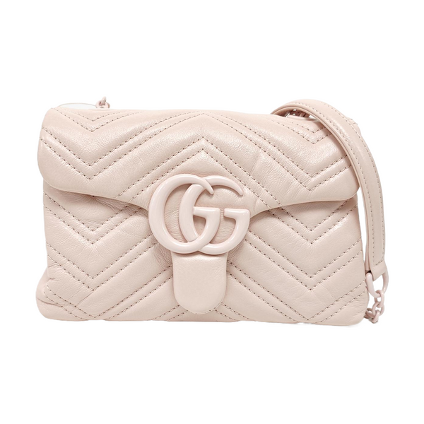 GG Marmont Mini Quilted Calfskin Pink