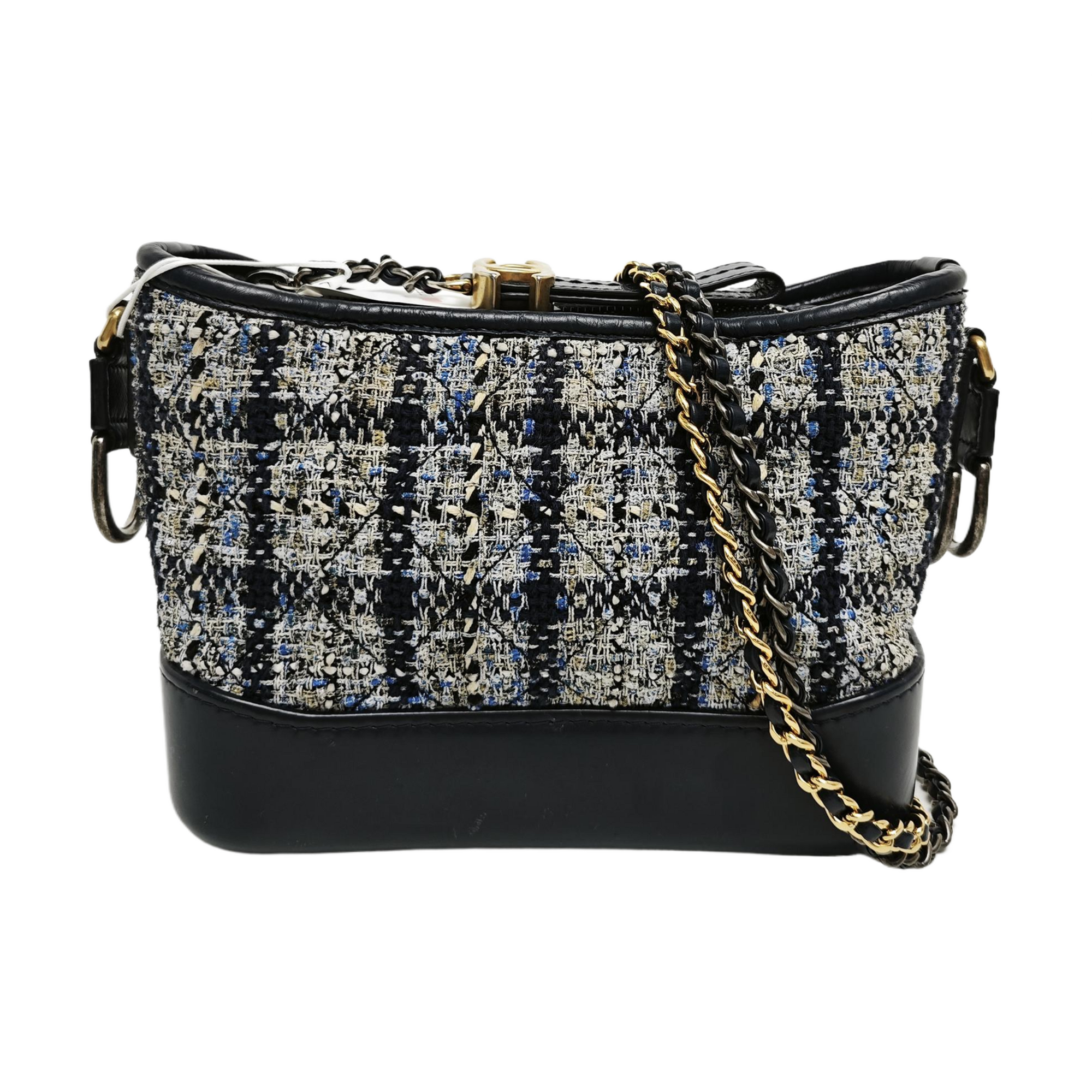 Authenticated pre-owned  GABRIELLE Small Quilted Wool Blue - Crossbody Bag at Looply
