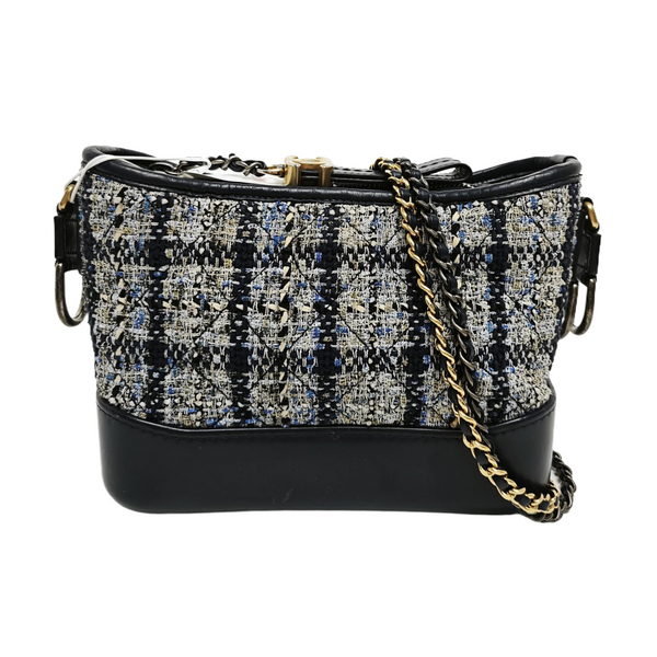 Authenticated pre-owned  GABRIELLE Small Quilted Wool Blue - Crossbody Bag at Looply