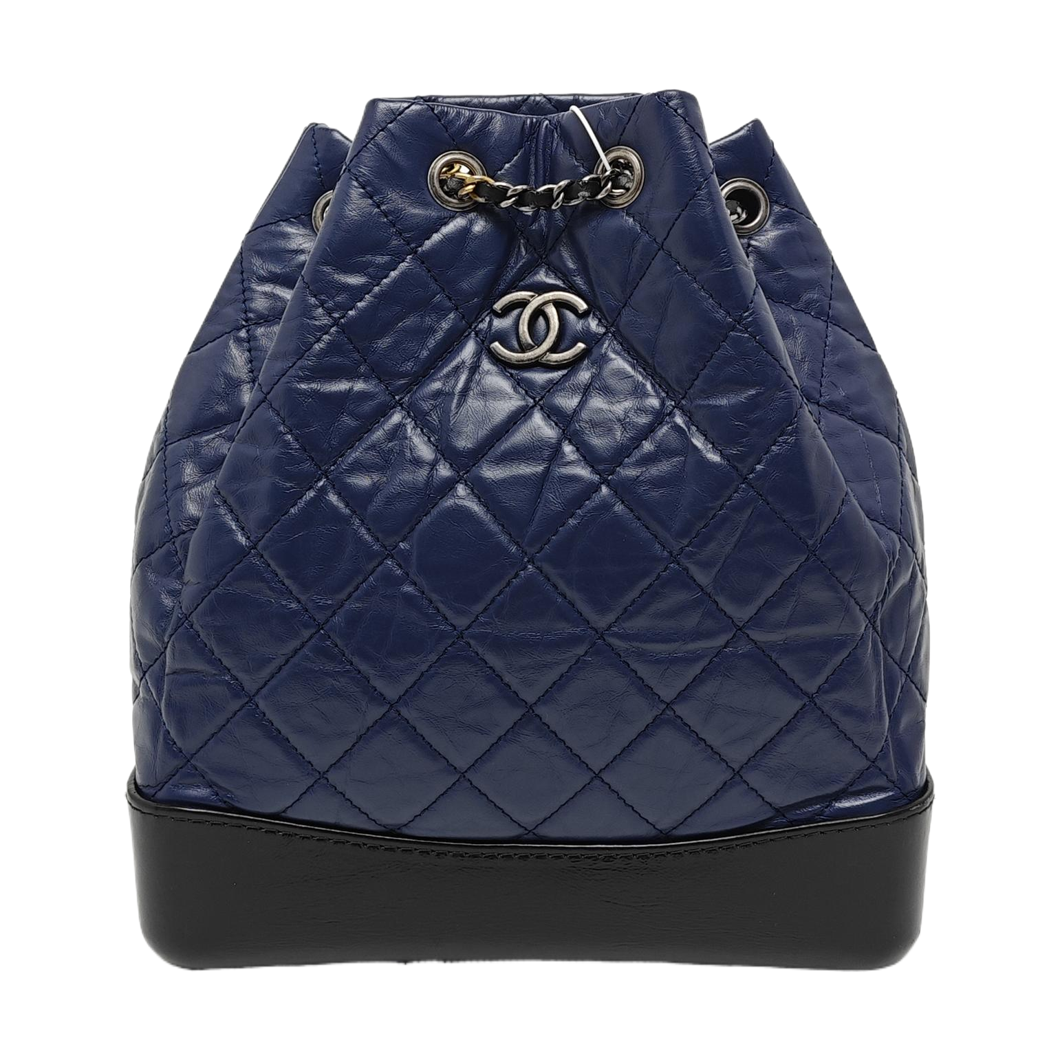 GABRIELLE Medium Quilted Calfskin Blue