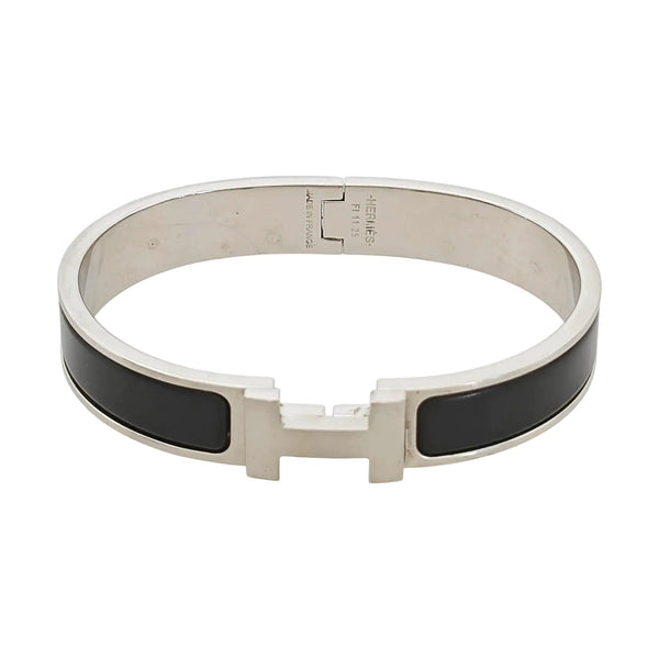 Clic H Metal Silver Bangle