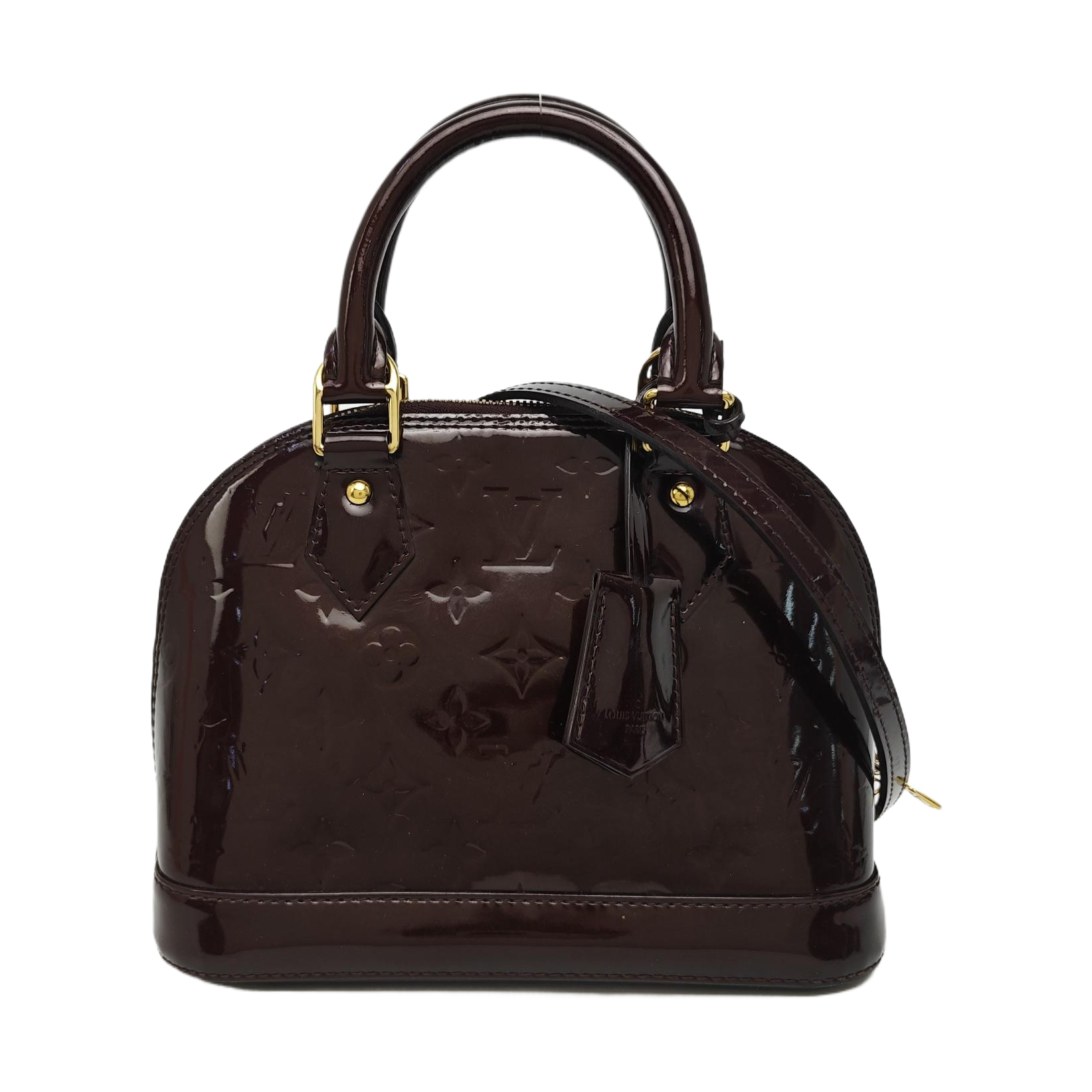 ALMA BB Monogram Patent Leather Red