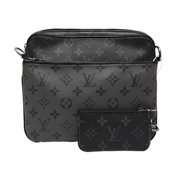 TRIO Monogram Coated Canvas Gray