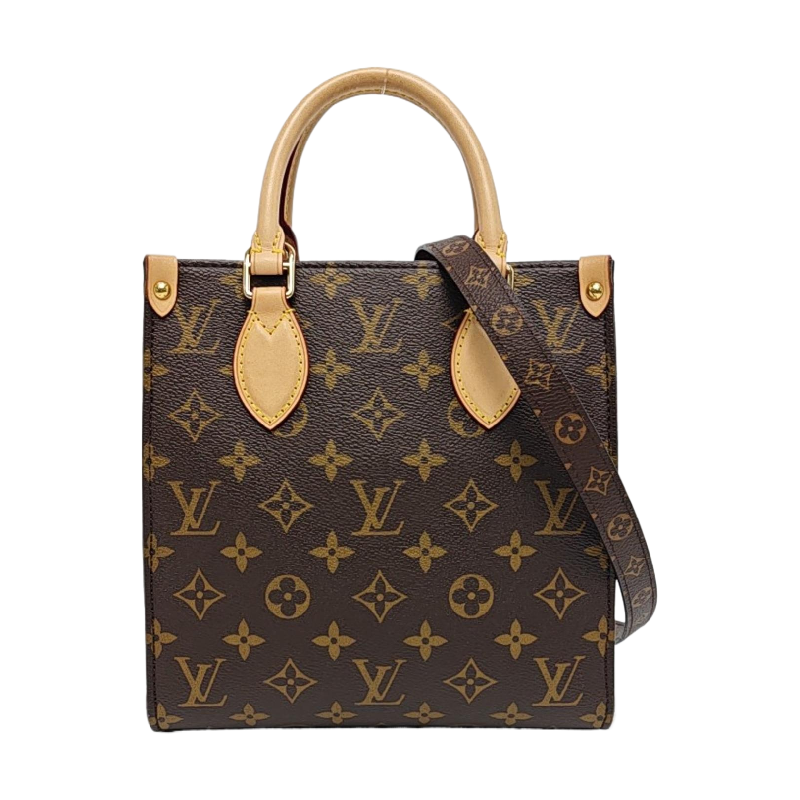 SAC PLAT BB Monogram Coated Canvas Brown