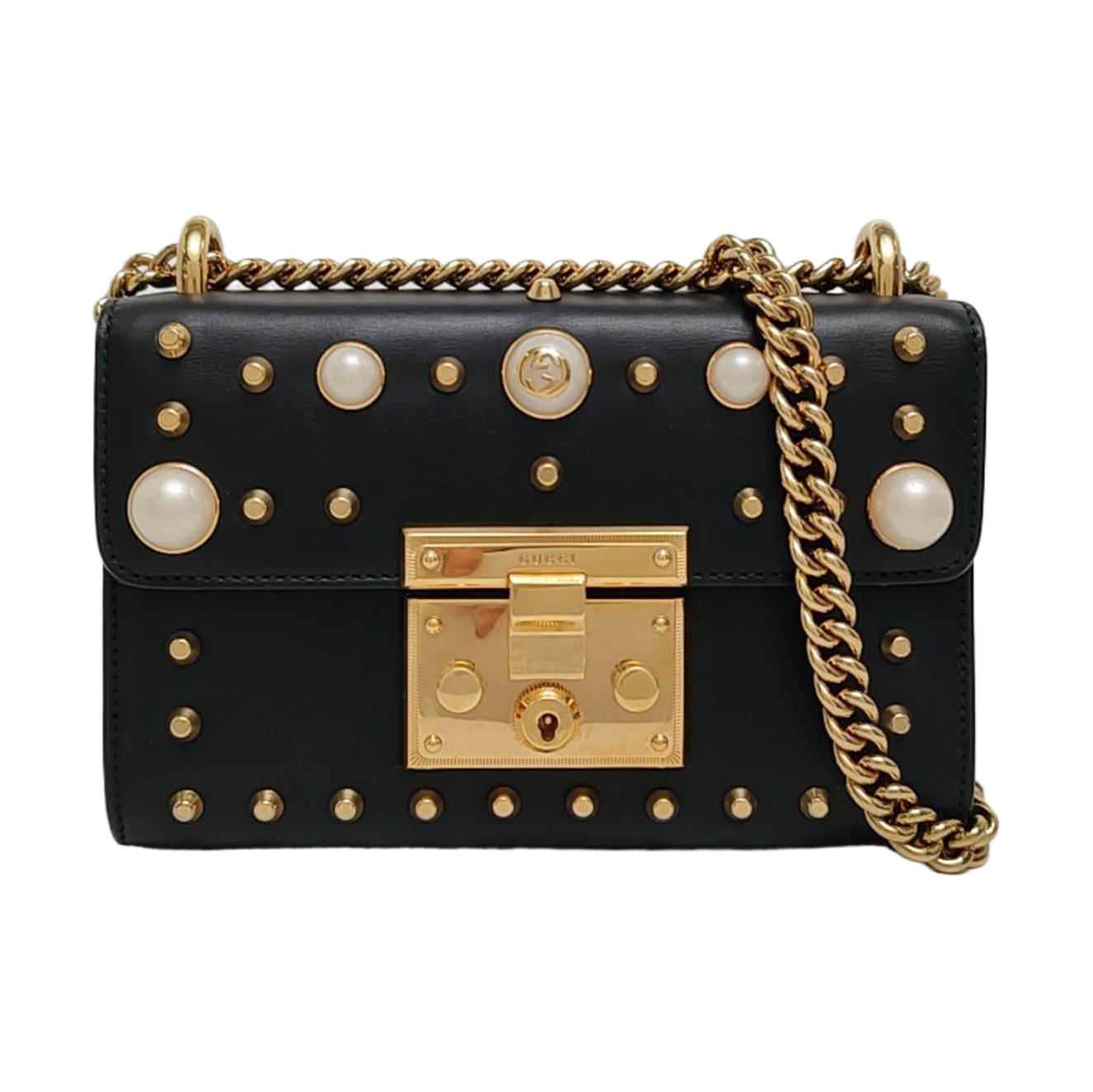 Authenticated pre-owned  Padlock Small Calfskin Black - Crossbody Bag at Looply