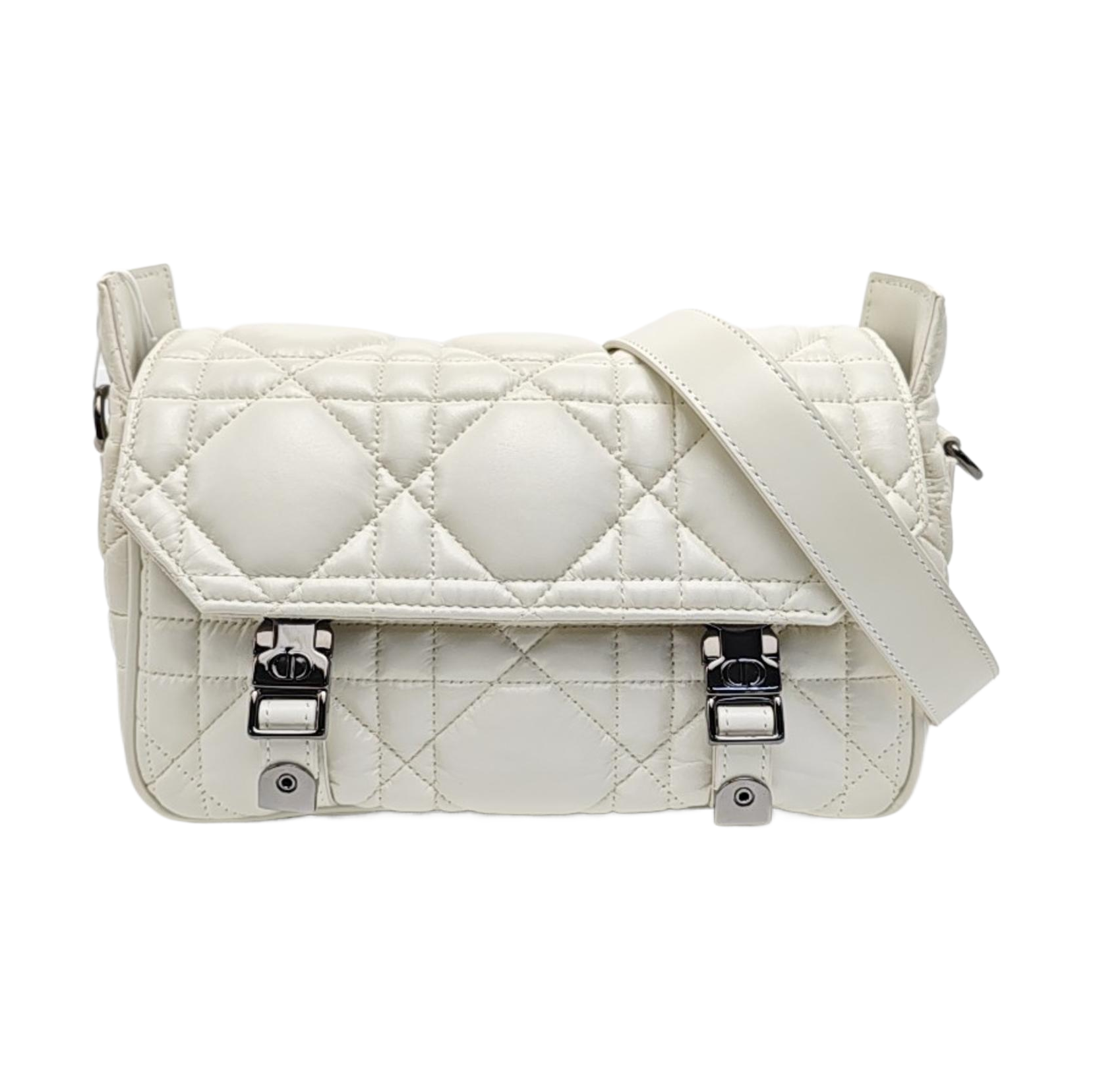 Diorcamp Small Cannage Calfskin White