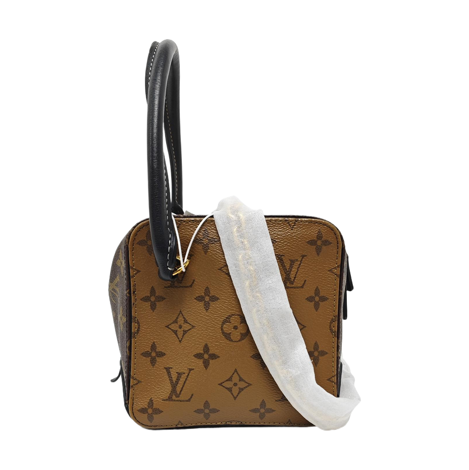 SQUARE Monogram Coated Canvas Brown