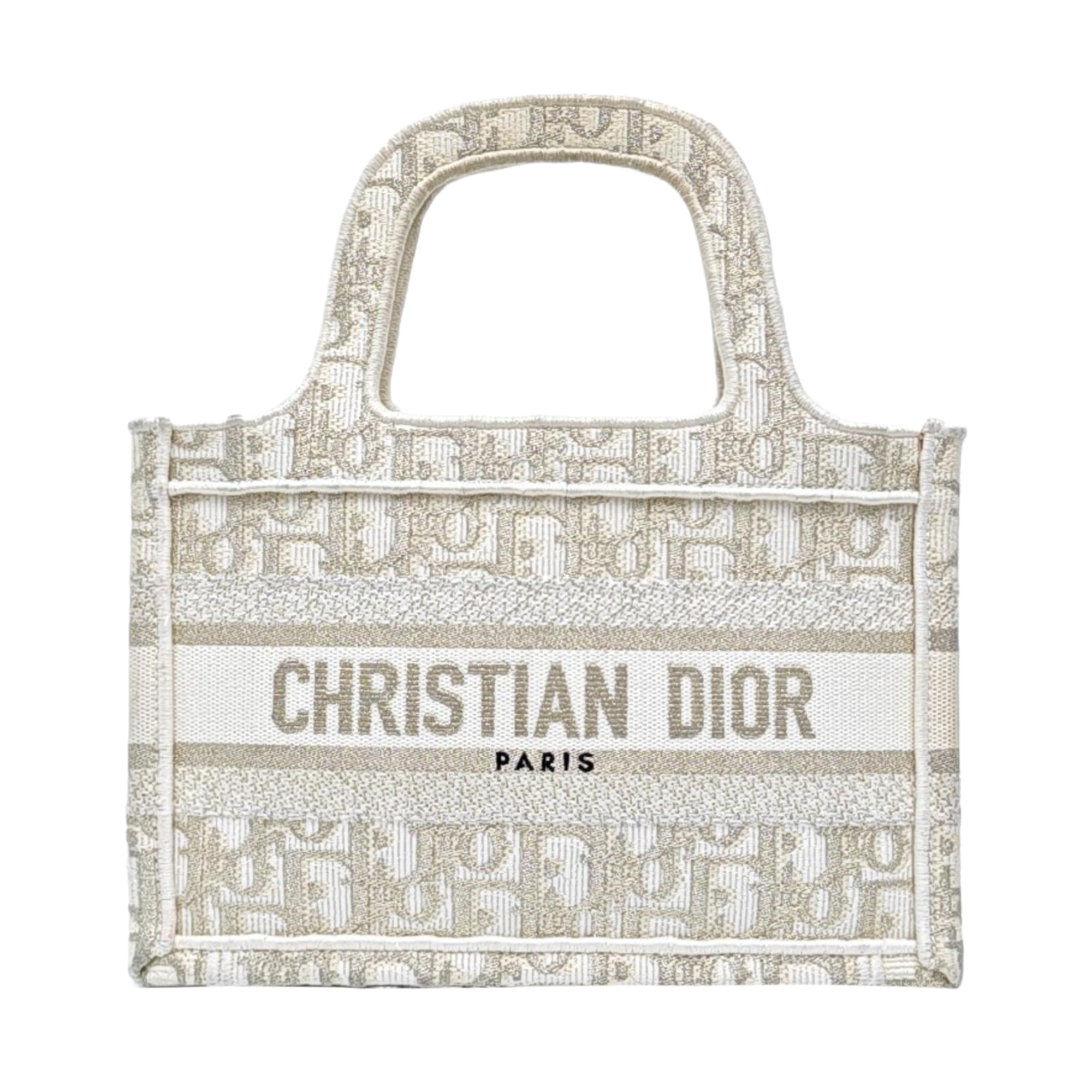 Book Tote Mini Oblique Canvas Gold