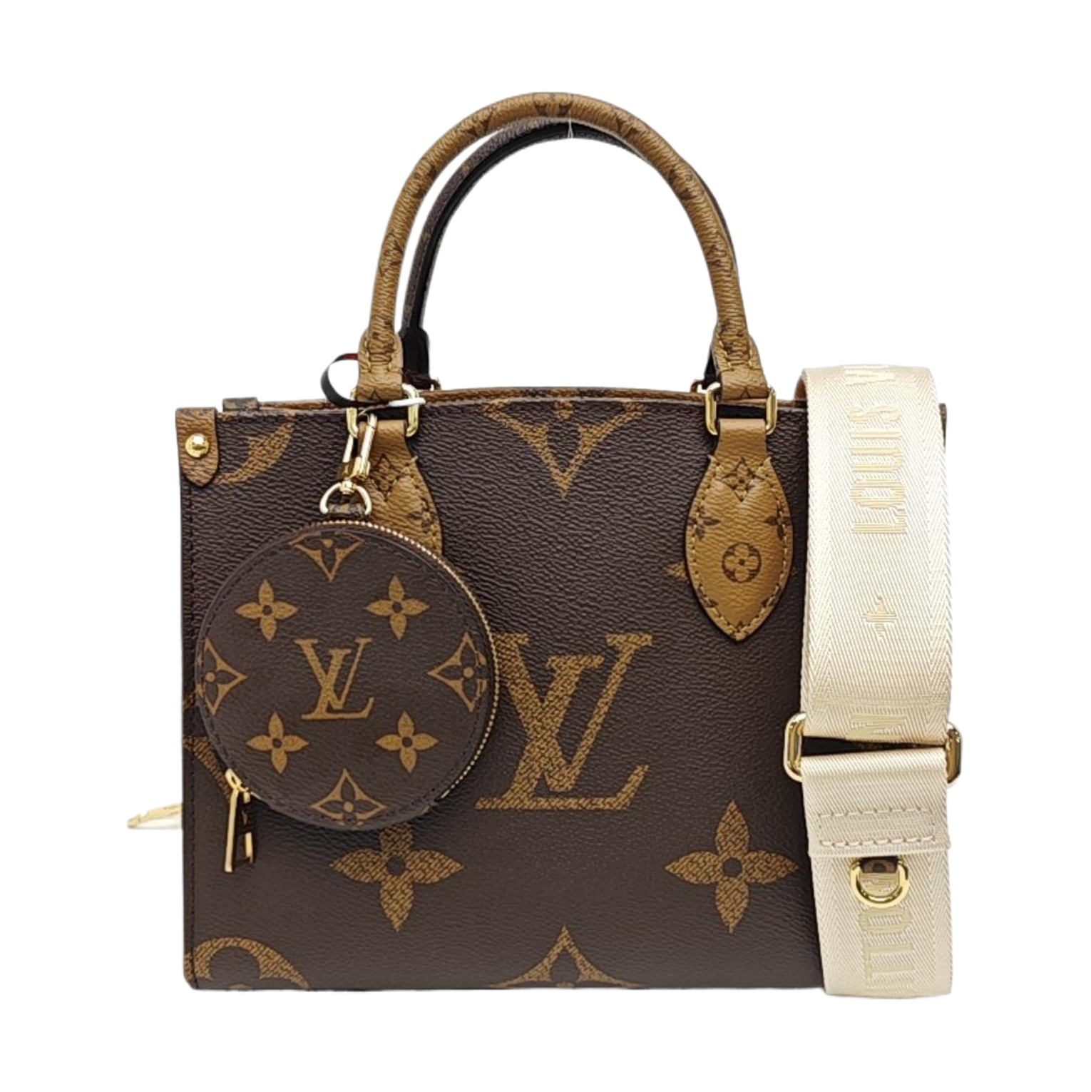 ONTHEGO PM Monogram Coated Canvas Brown
