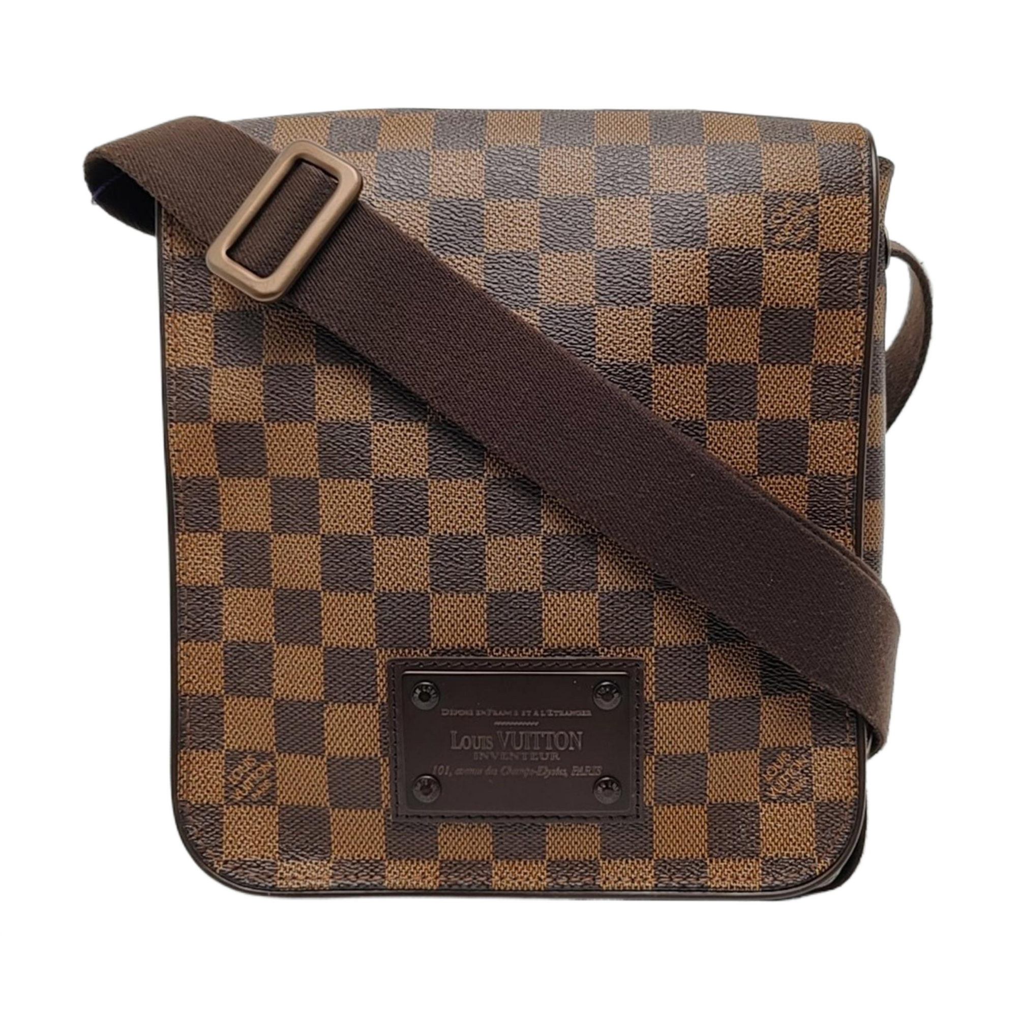 BROOKLYN PM Damier Ebene Coated Canvas Brown