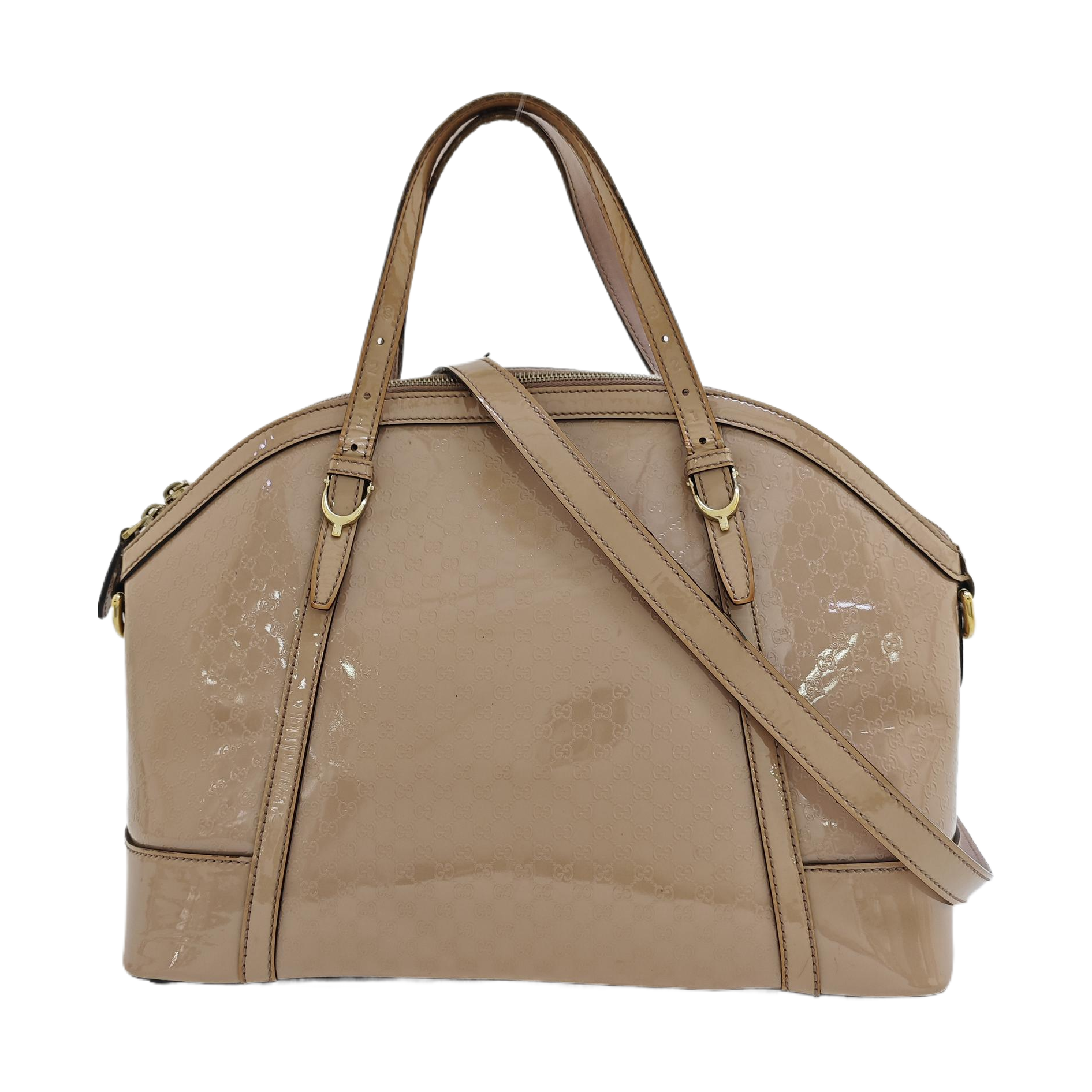 Monogram Patent Leather Shoulder Bag Pink