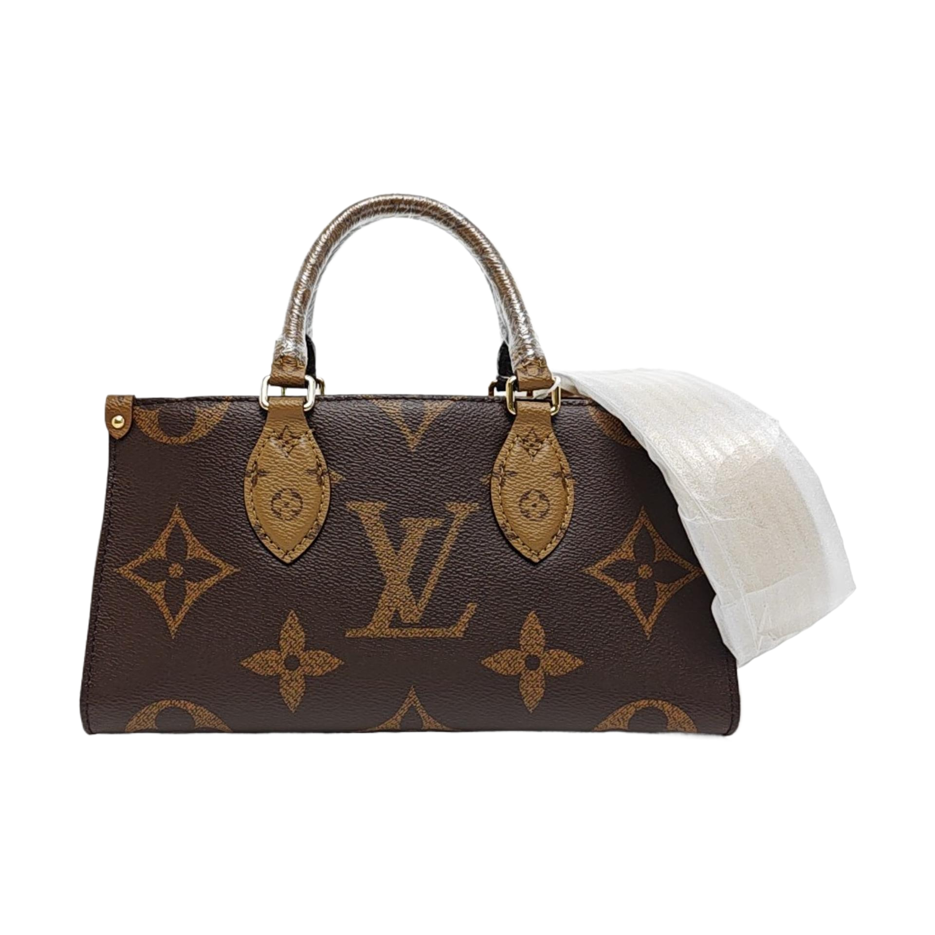 ONTHEGO EAST WEST PM Monogram Coated Canvas Brown