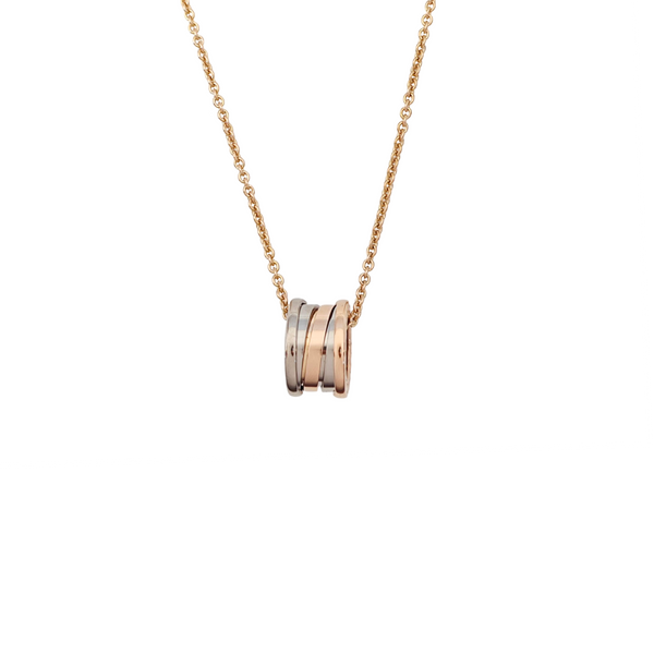 B.ZERO1 18k White Gold Rose Gold Necklace