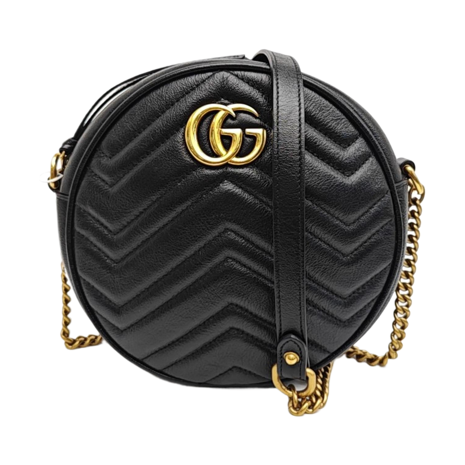 GG Marmont Mini Quilted Calfskin Black