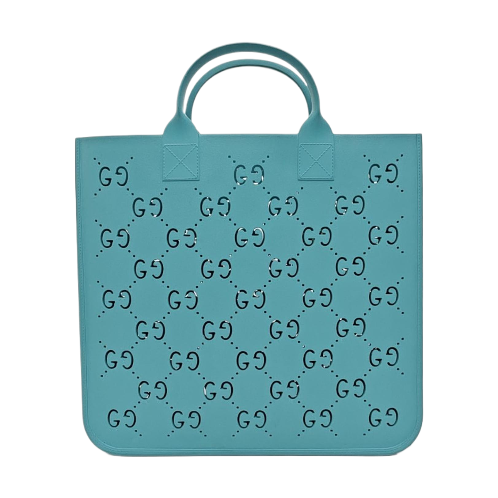 Monogram Rubber Tote Bag Blue