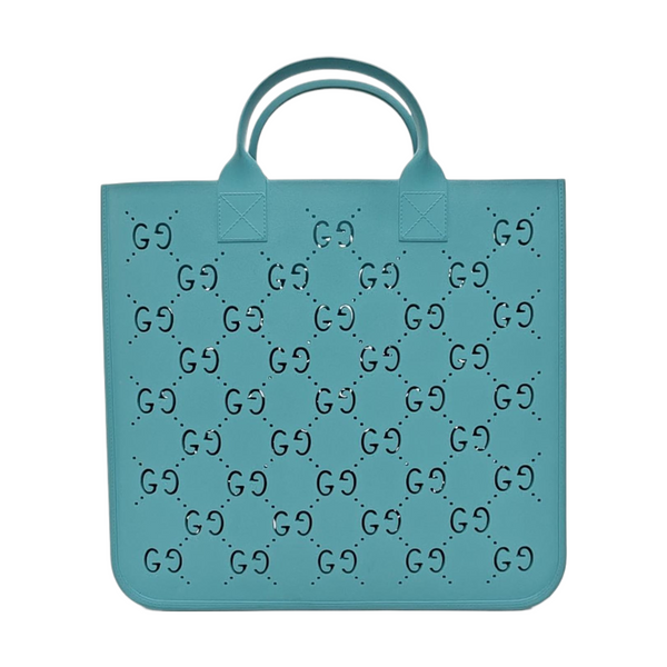 Monogram Rubber Tote Bag Blue