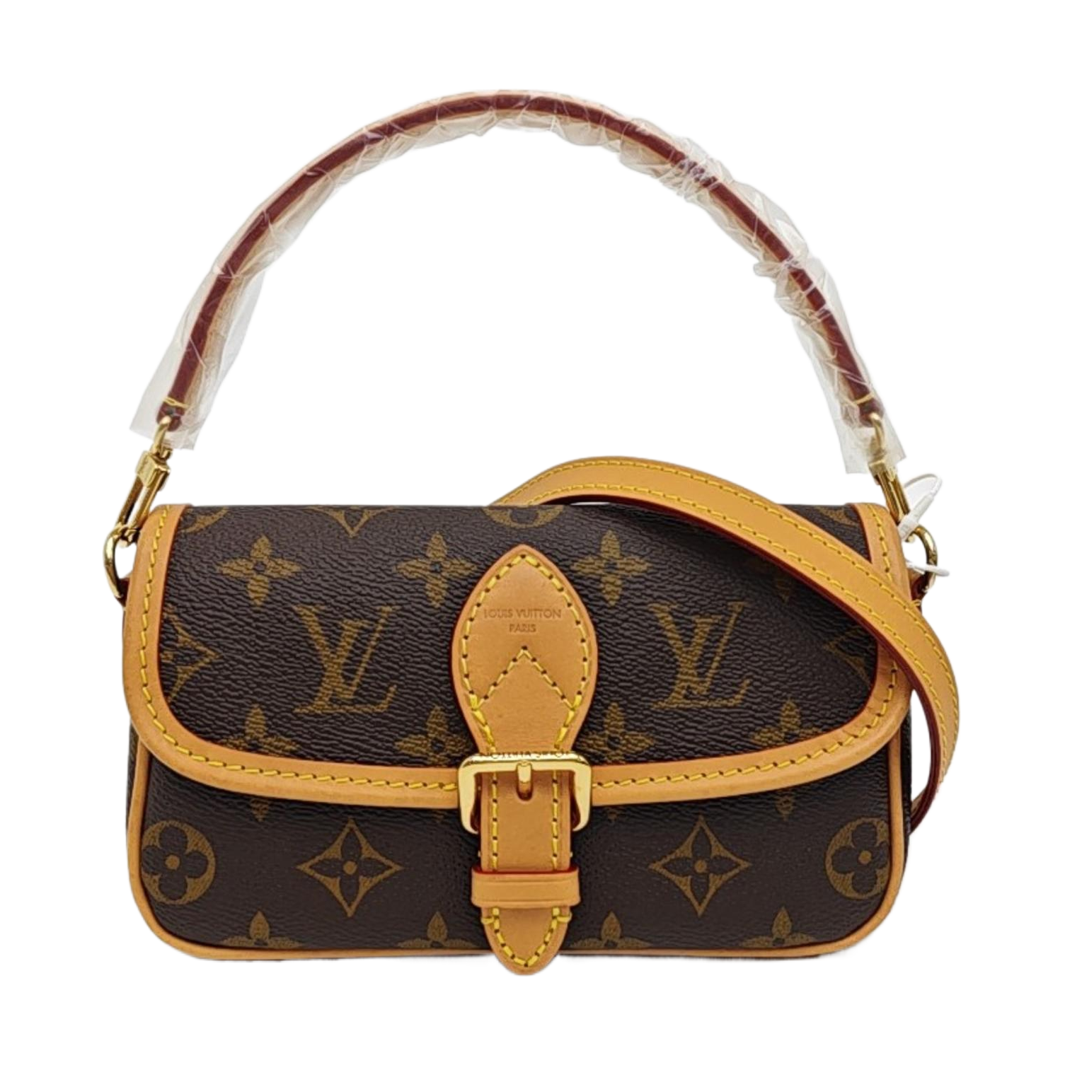 DIANE Nano Monogram Coated Canvas Brown