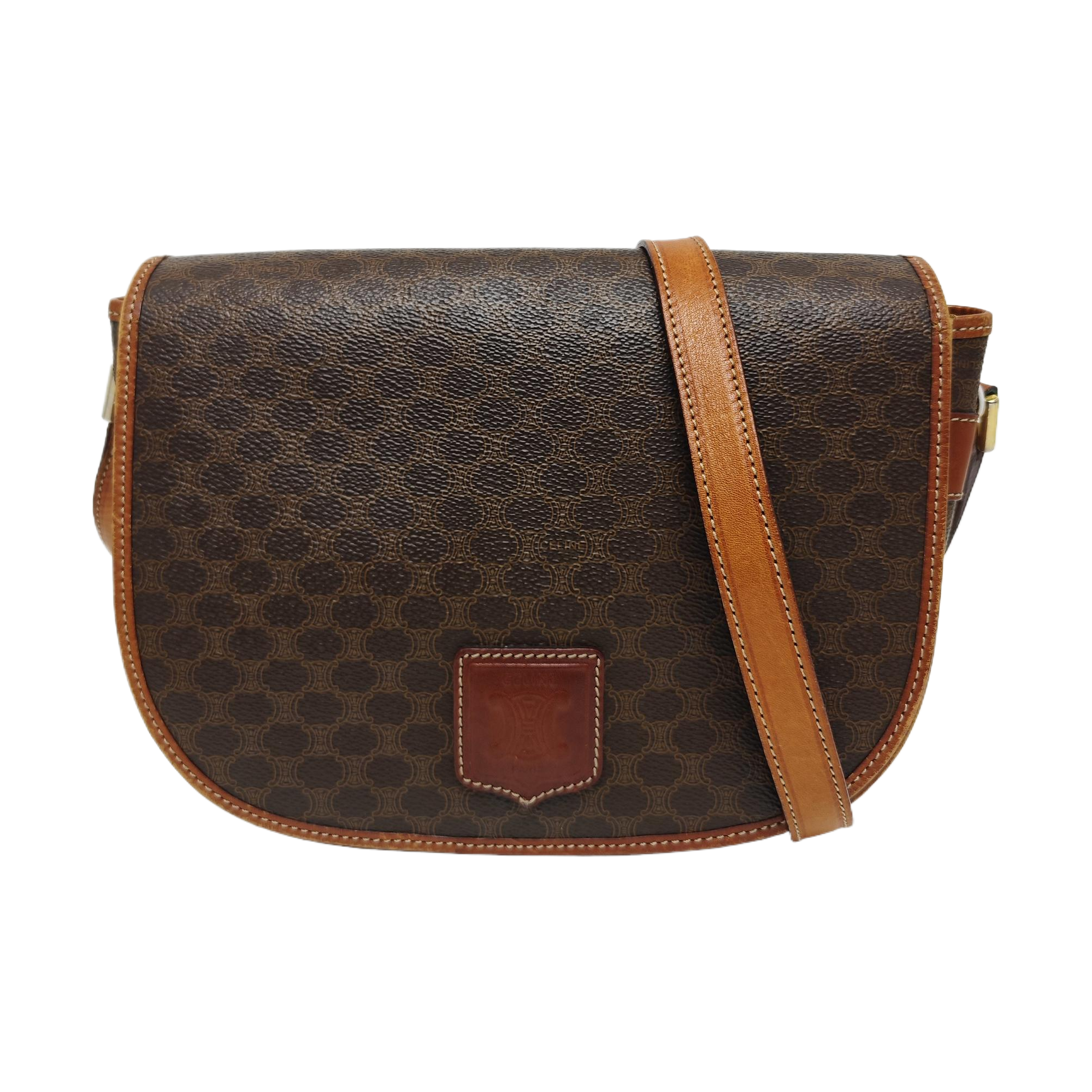 MACADAM CLUTCHES Coated Canvas Brown