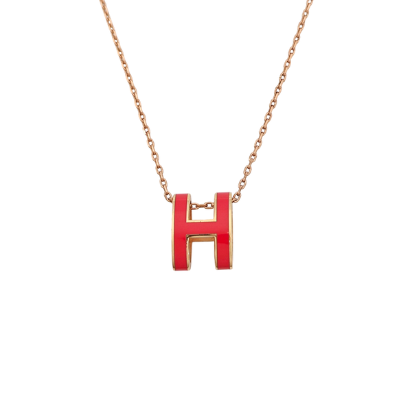 Pop H Metal Rose Gold Necklace