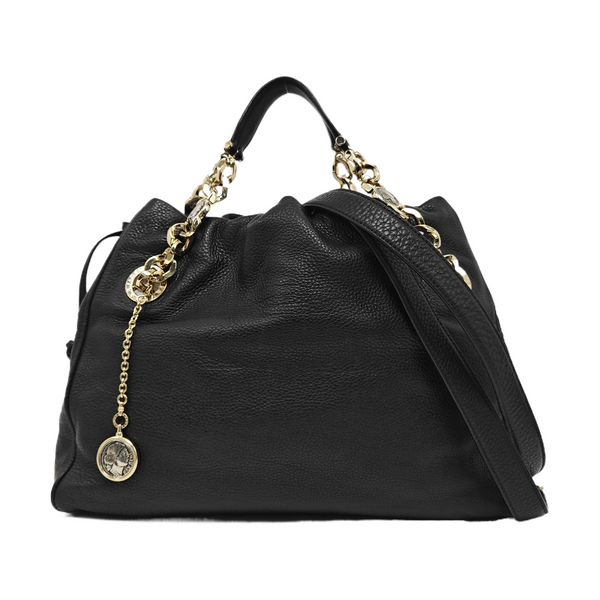 Leather Shoulder Bag Black