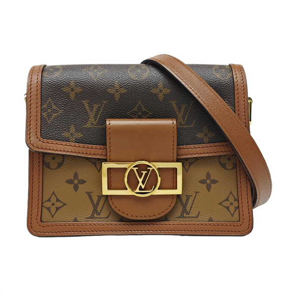 DAUPHINE Mini Monogram Coated Canvas Brown