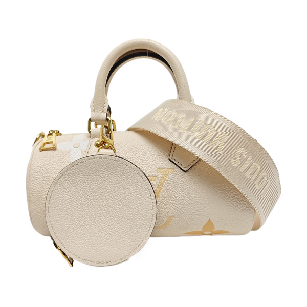 PAPILLON PM Monogram Calfskin White