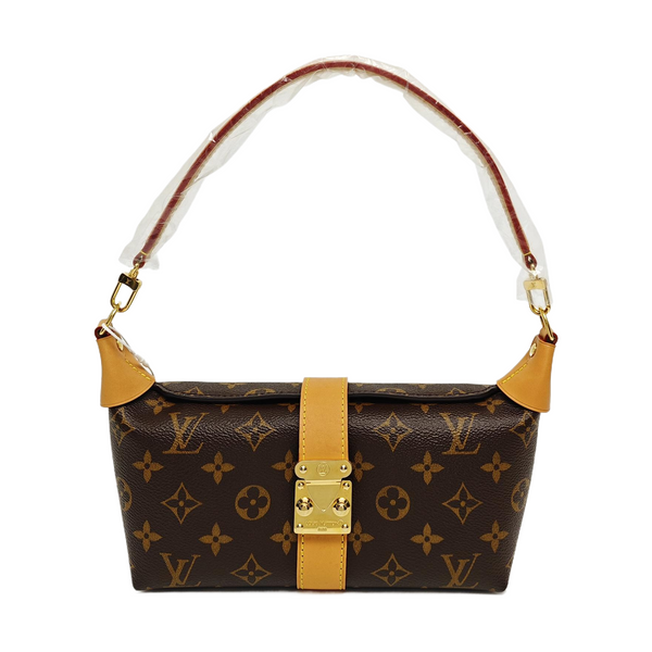 Pochette Mia Monogram Coated Canvas Brown