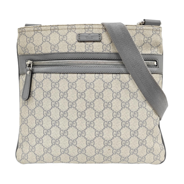 Messenger Monogram Coated Canvas Beige