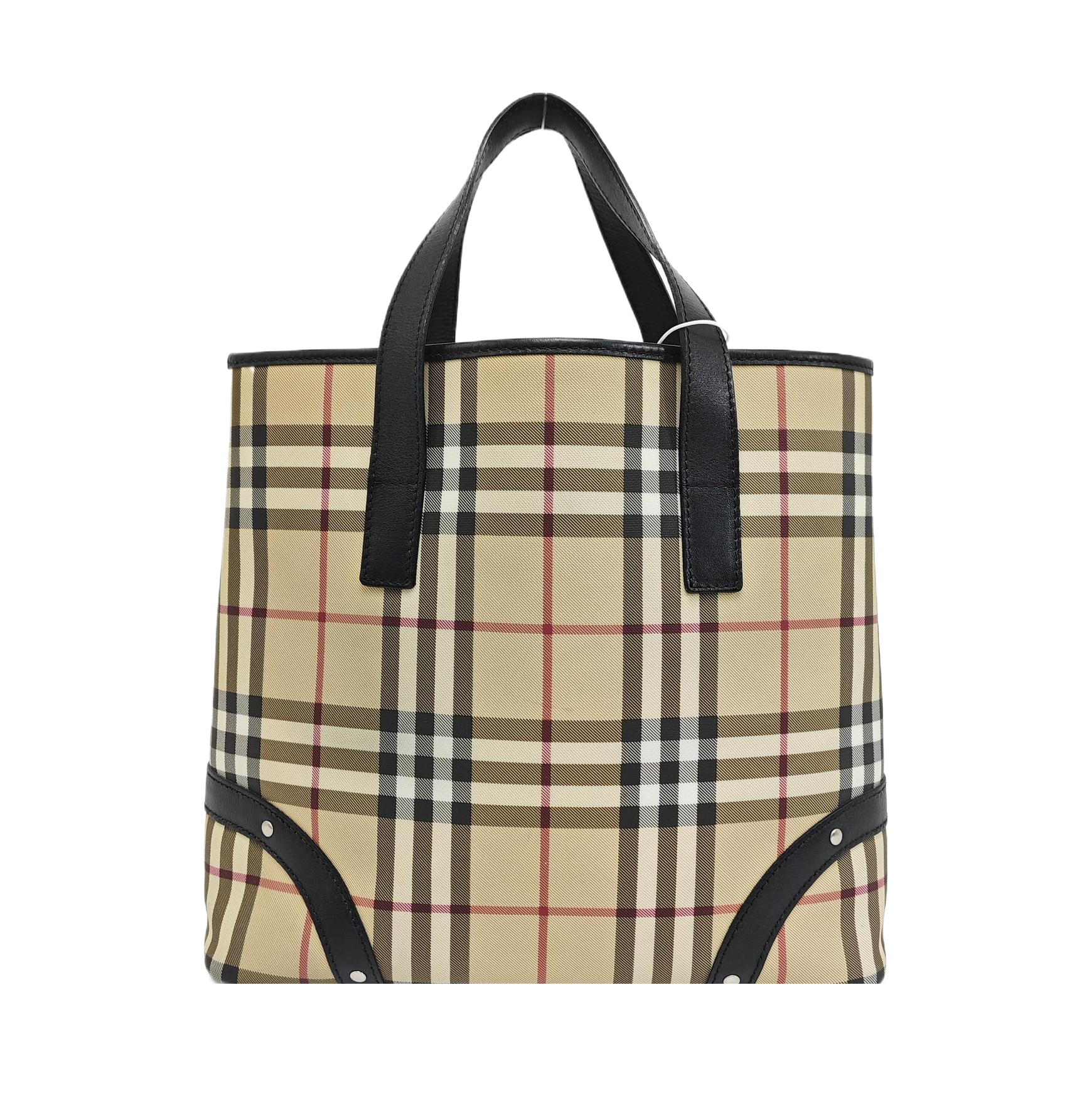 Coated Canvas Tote Bag Brown