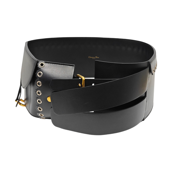 Leather Waist Cincher Black